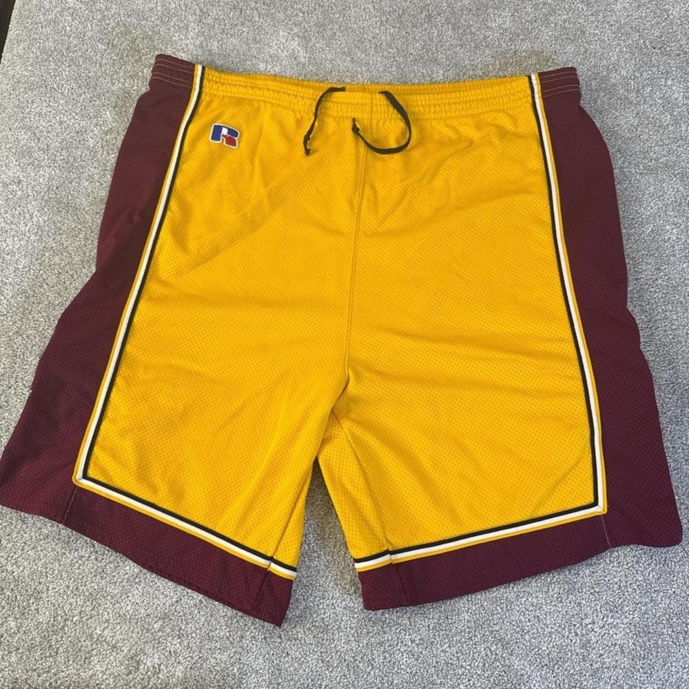 Vintage Russell Athletic Arizona State Sun Devils Youth Gym Shorts Large Red